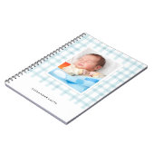 Gingham Photo Journal - Lichtblauw Notitieboek (Linkerzijde)