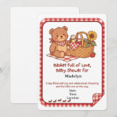 Gingham Picknick Beer Babyshower Uitnodiging (Voorkant / Achterkant)