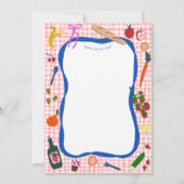 Gingham Picknick Modern Lief GEBOORTEDAG OP MAAT Bedankkaart (Voorkant)