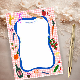 Gingham Picknick Modern Lief GEpersonaliseerd VERJ Bedankkaart