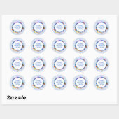 Gingham Picknick Modern Mooie Aangepaste Bestellin Ronde Sticker (Vel)