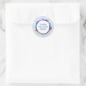 Gingham Picknick Modern Mooie Aangepaste Bestellin Ronde Sticker (Tas)