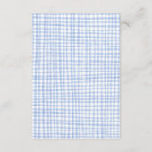 Gingham Picknick Modern Mooie Aangepaste QR Bruids Informatiekaartje (Achterkant)