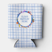 Gingham Picknick Moderne Cute Aangepaste VERJAARDA Blikjeskoeler (Voorkant)