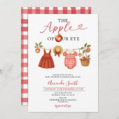 Gingham picknickmand appel van ons oog Baby shower Kaart (Voorkant / Achterkant)