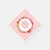 Gingham Picnic Modern Cute CUSTOM BIRTHDAY PARTY Servet (Hoek)