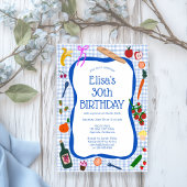 Gingham Picnic Modern Schattige AANGEPAST VERJAARD Kaart