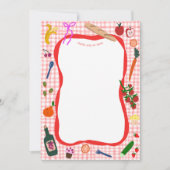 Gingham Picnic Modern Schattige Vrijgezellenfeest  Bedankkaart (Voorkant)