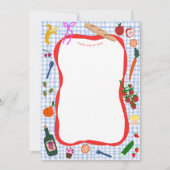 Gingham Picnic Modern Schattige Vrijgezellenfeest  Bedankkaart (Voorkant)