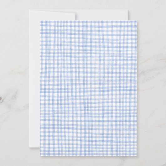 Gingham Picnic Modern Schattige Vrijgezellenfeest  Bedankkaart (Achterkant)