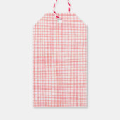 Gingham Picnic Modern Schattige Vrijgezellenfeest  Cadeaulabel (Achterkant)
