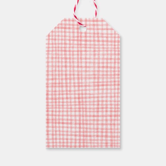 Gingham Picnic Modern Schattige Vrijgezellenfeest  Cadeaulabel (Achterkant)