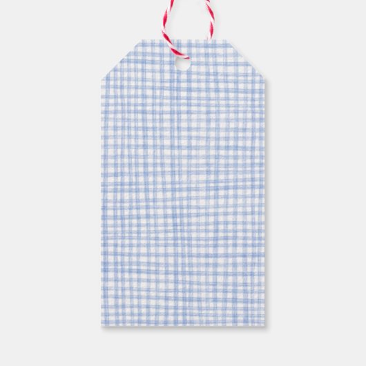 Gingham Picnic Modern Schattige Vrijgezellenfeest  Cadeaulabel (Achterkant)