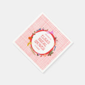 Gingham Picnic Modern Schattige Vrijgezellenfeest  Servet (Hoek)