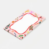 Gingham Picnic Schattigee CUSTOM boodschappenlijst Post-it® Notes (Schuin)