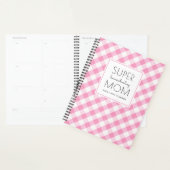Gingham Pink en White Super Homeschool Mam Planner (Display)