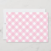 Gingham Pink | Meisje Baby shower Uitnodiging (Achterkant)