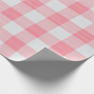 Gingham Pink Pset Girly Baby Girl Shower Cute Cadeaupapier