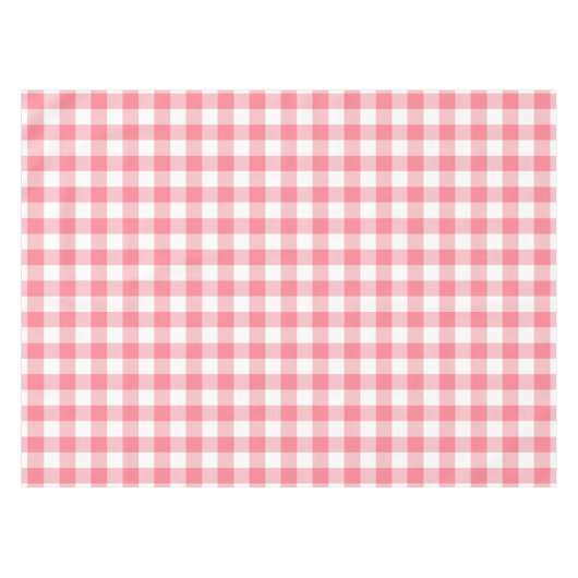 Gingham Pink Summer Picnic Pset Tablecloth Tafelkleed (Voorkant (Horizontaal))