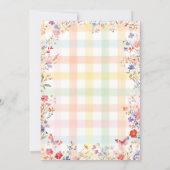 Gingham Pink Wildflower Easter Egg Hunt and Brunch Kaart (Achterkant)