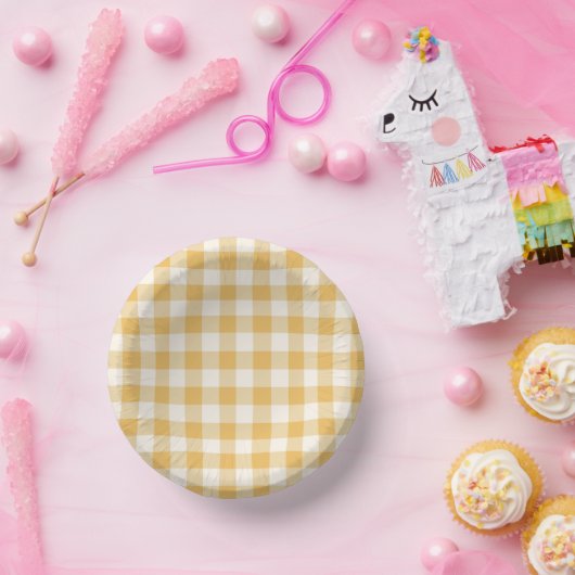 Gingham Plaid Bowls Papieren Kommen (Feest)