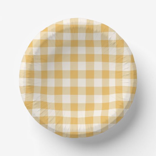 Gingham Plaid Bowls Papieren Kommen (Voorkant)