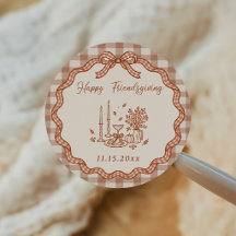 Gingham Plaid Friendsgiving-diner