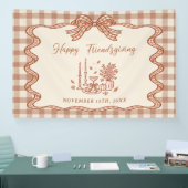 Gingham Plaid Friendsgiving-diner Spandoek (Beurs)