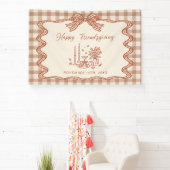 Gingham Plaid Friendsgiving-diner Spandoek (Insitu)