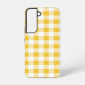 Gingham Plaid Geel Patroon Samsung Galaxy Hoesje (Achterkant)