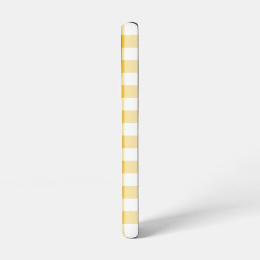 Gingham Plaid Geel Patroon Samsung Galaxy Hoesje (Linkerkant)