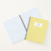  Gingham Plaid gepersonaliseerde notitie Notitieboek (Binnen)