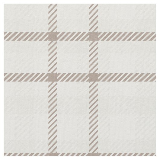 Gingham plaid neutral coffee latte stripes stof (Close Up)