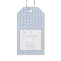 Gingham Plaid Pastel Stof Blauwe Baby Shower