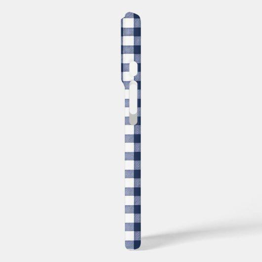 Gingham Plaid Pattern - Navy Blue Case-Mate iPhone Case (Achterkant / Links)
