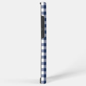 Gingham Plaid Pattern - Navy Blue Samsung Galaxy Hoesje (Rechterkant)