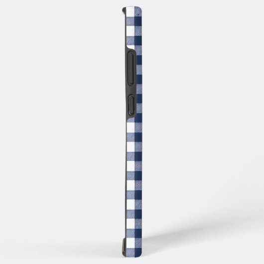 Gingham Plaid Pattern - Navy Blue Samsung Galaxy Hoesje (Rechterkant)