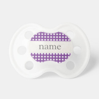 Gingham Plaid Personalized Pacifier Speen