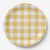 Gingham Plaid Plates Papieren Bordje (Voorkant)