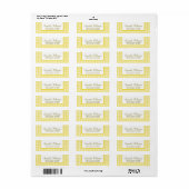 Gingham Plaid Retouradreslabels (geel) Etiket (Full Sheet)