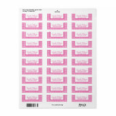 Gingham Plaid Terugkeeradreslabels (fuchsia) Etiket (Full Sheet)