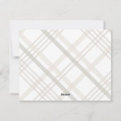 Gingham Plaid Waterverf Foto Witte Kerst Feestdagenkaart (Achterkant)