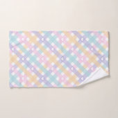 Gingham Plaids Harten Pastel Kleuren Bad Handdoek (Handdoek)