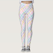 Gingham Plaids Harten Patroon Leggings (Voorkant)