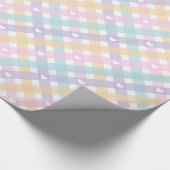 Gingham Plaids Hearts Cadeaupapier (Hoek)