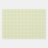 Gingham Polka Dots Lichtgroene Mix en Match Inpakpapier Vel (Voorkant)