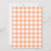 Gingham Pompoen Thanksgiving Uitnodiging (Achterkant)