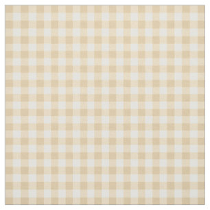 Gingham Pset Cream Beige Gecontroleerd Patroon Stof