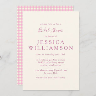  Gingham Pset in roze Vrijgezellenfeest Kaart