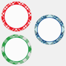 Gingham/Pset Pattern Waterbestendige Landlabels Labels